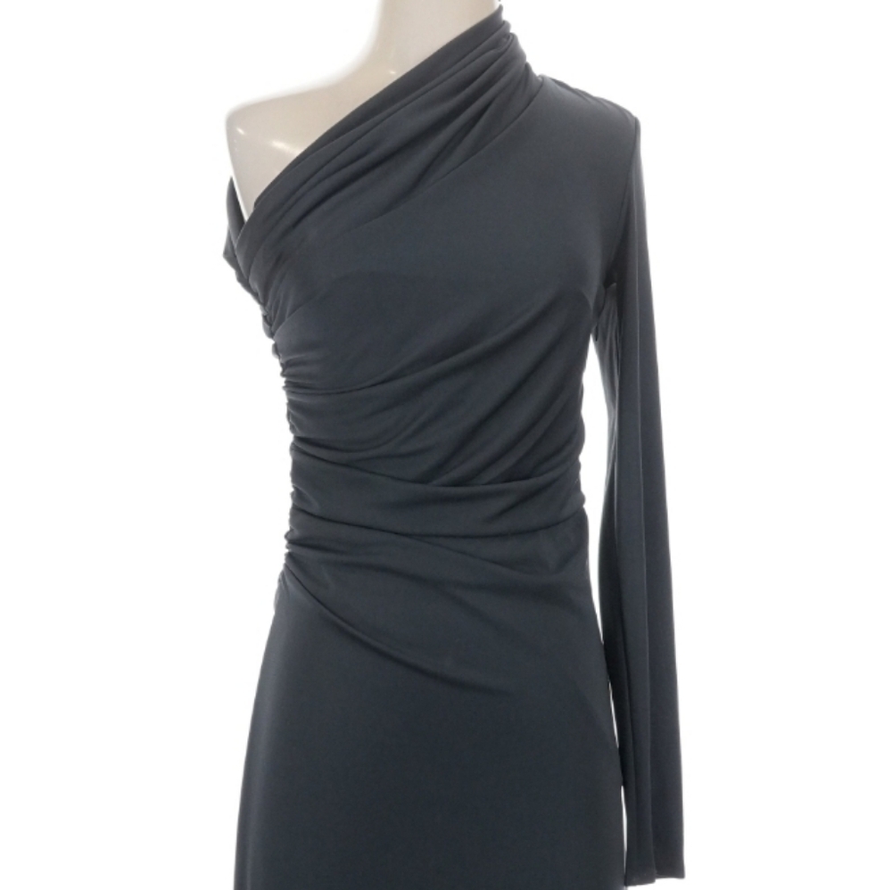 ZARA ASYMMETRICAL DRESS GRAY SIZE S - Picture 13 of 13
